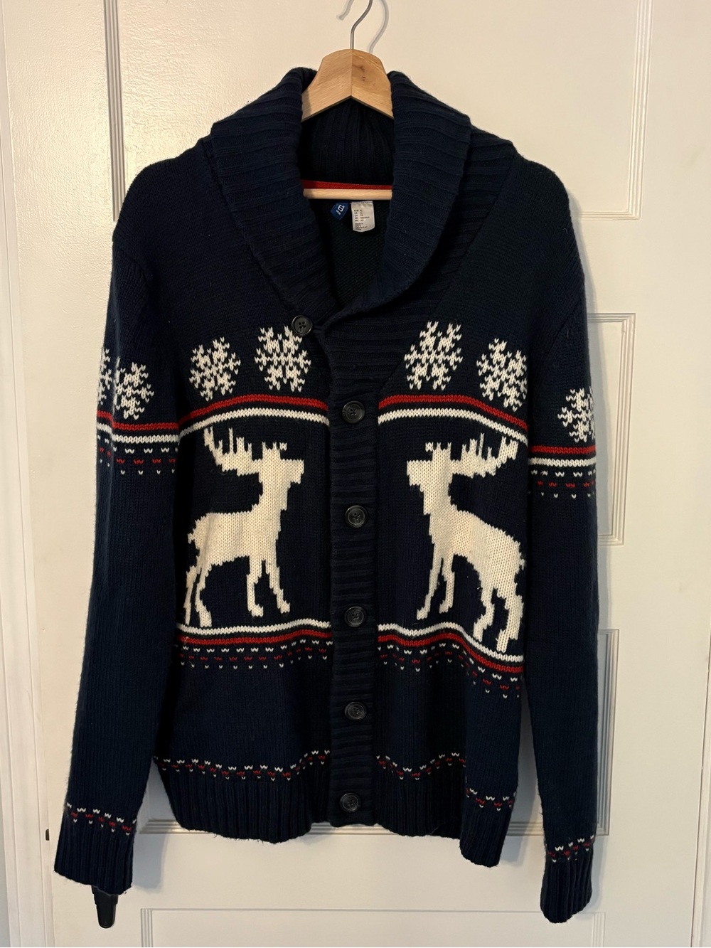 H&M wool blend women’s holiday cardigan XL